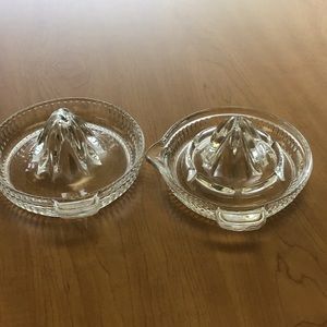 2 Vintage Glass Lemon 🍋 Squeezers